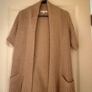 Banana Republic Beige Open-Front Cardigan
